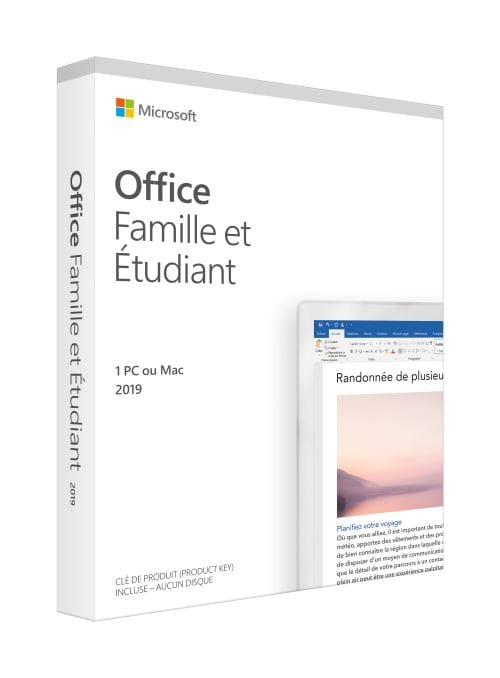 Office 2019 Famille et Etudiant